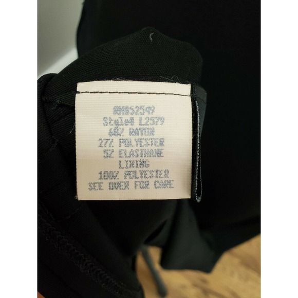 Laundry Women's Solid Black Rayon Halter V-Neck Knee Length Dress Size 4 - Picture 10 of 12